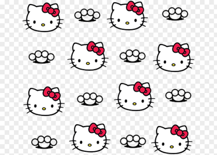 Pink Hello Kitty Pattern PNG