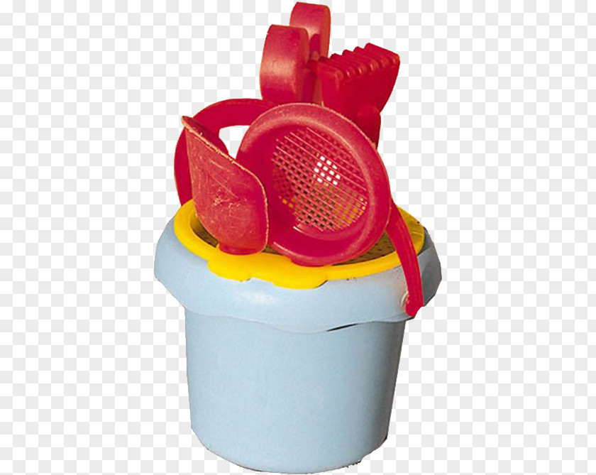 Red Toy Dredging Bucket Sand Barrel PNG