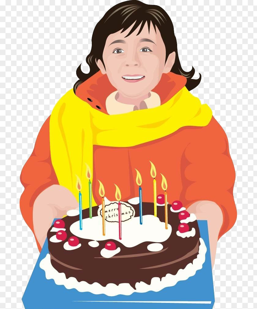 Candlelight Mother Birthday Cake PNG