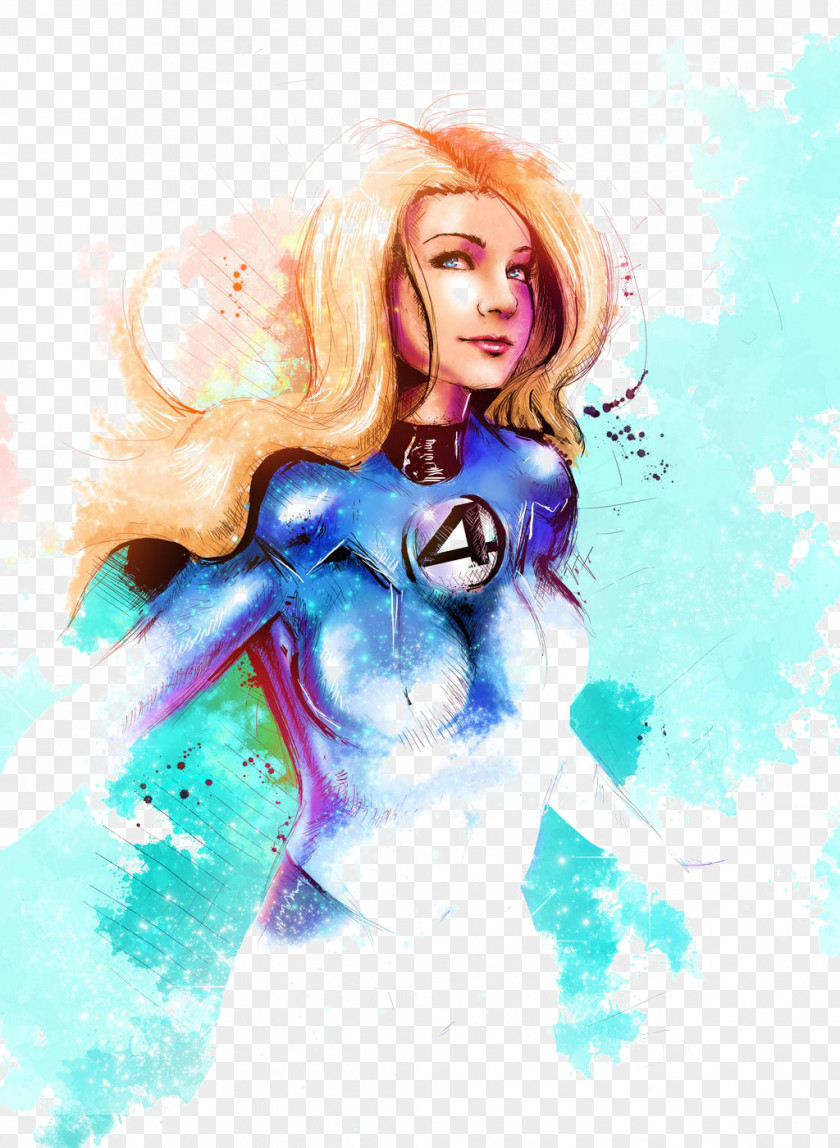 Comics Women Invisible Woman Fantastic Four Human Torch Female PNG