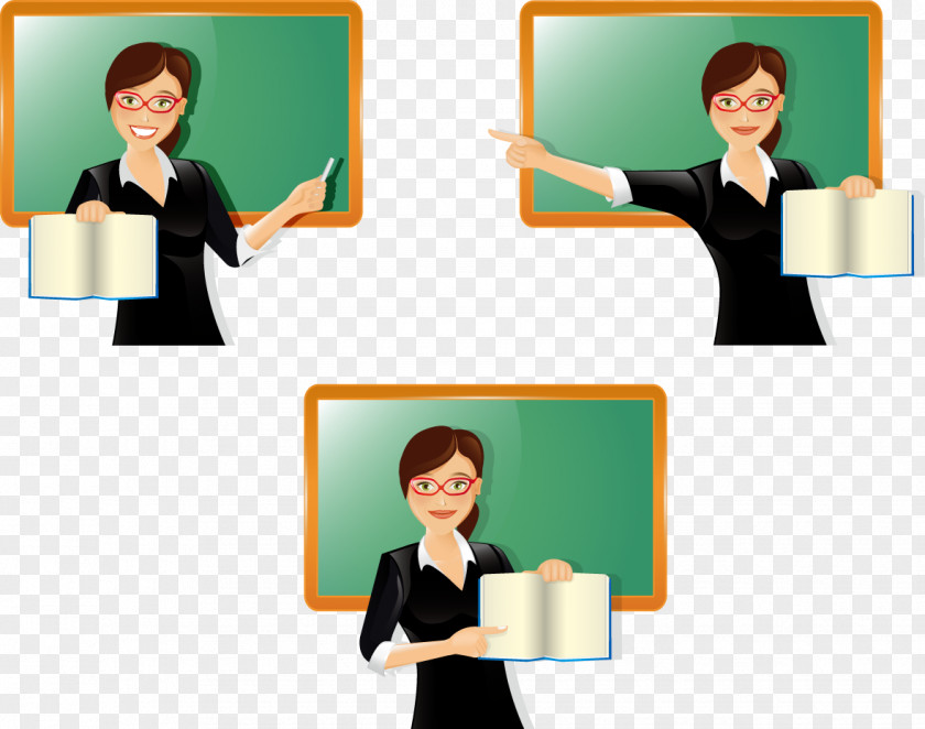 Vector Teacher In The Class Classroom Education Lesson PNG