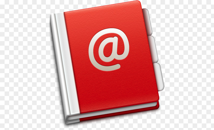 Address Book Brand Red Font PNG