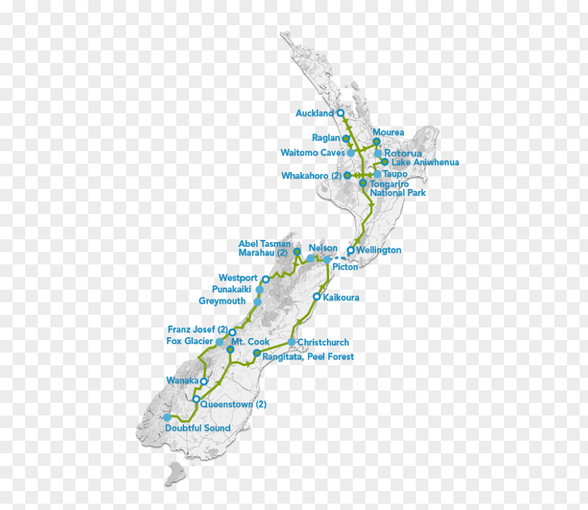 Bus Fox Glacier Aoraki / Mount Cook Map Auckland Region PNG