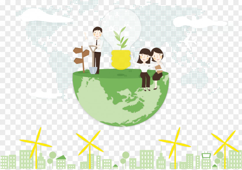 Vector Environmental Earth City Energy Template Illustration PNG