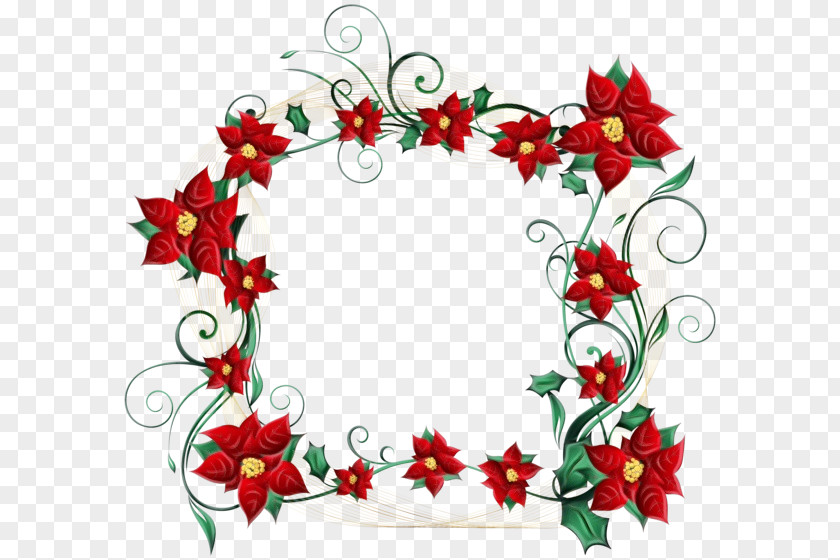 Floral Design Interior Christmas Decoration PNG