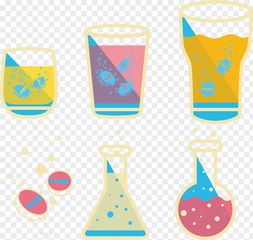 Vector Bottle Experiment Chemistry PNG