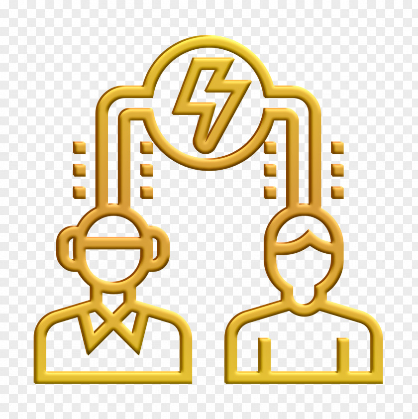 Artificial Intelligence Icon Brainstorming Partnership PNG