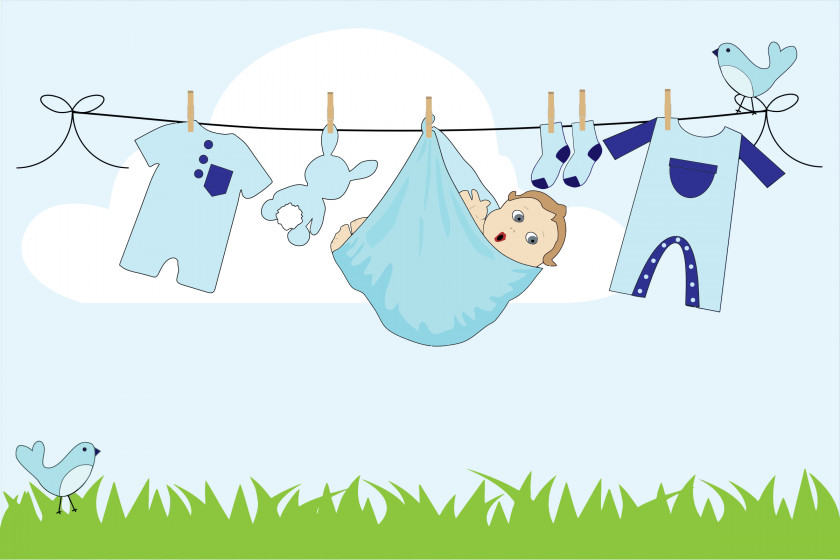 Babu Clothesline Cliparts Diaper Cake Clothes Line Boy Clip Art PNG