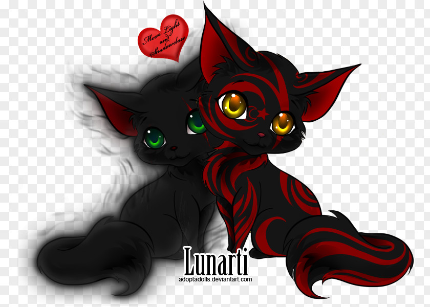 Lovely Doll Whiskers Kitten Black Cat Demon PNG