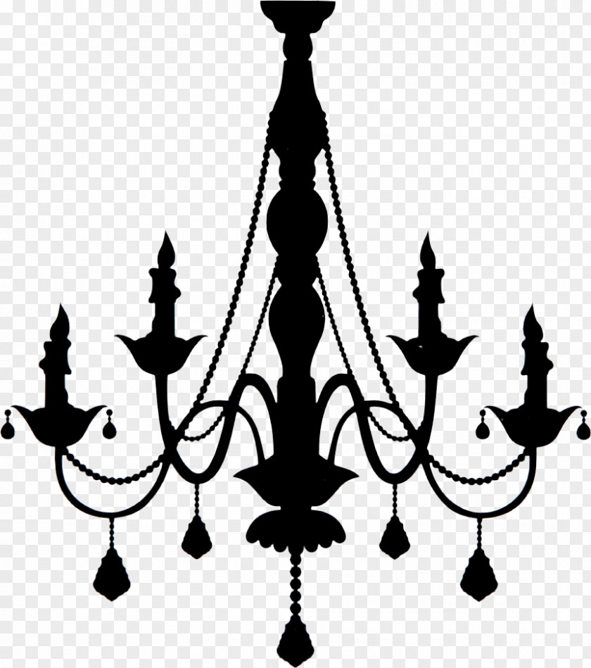 Lustre Light Silhouette Drawing Candelabra PNG