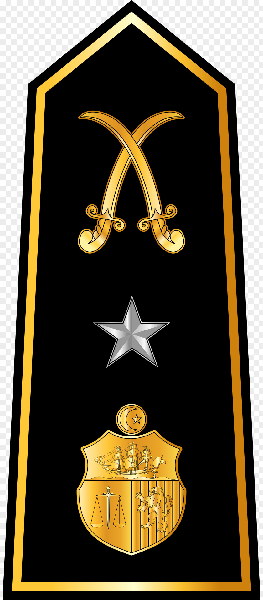 Military Tunisian National Guard Rank Lieutenant PNG