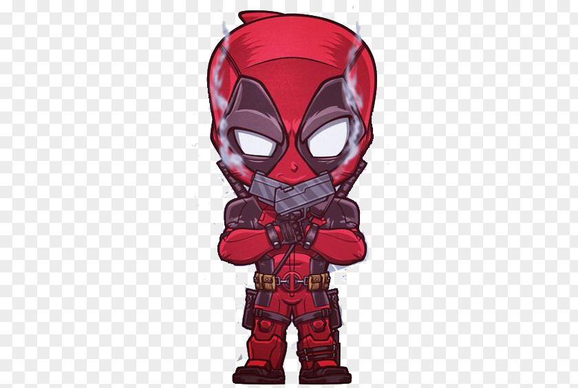 Q Version Of Spider-Man Captain America Iron Man Deadpool Drawing Marvel Comics PNG