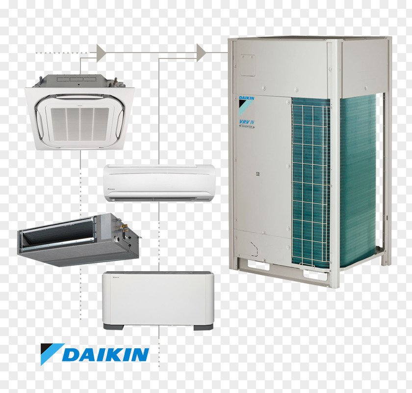 Air Conditioning Installation Daikin Variable Refrigerant Flow Heat Pump Heating System PNG