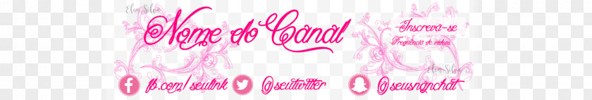 Banner Youtube Pink M Graphics Font Dye Line PNG