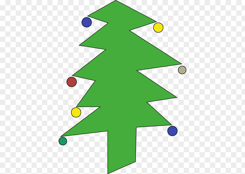 Cartoon Tree Decoration Clip Art Christmas Openclipart Image PNG