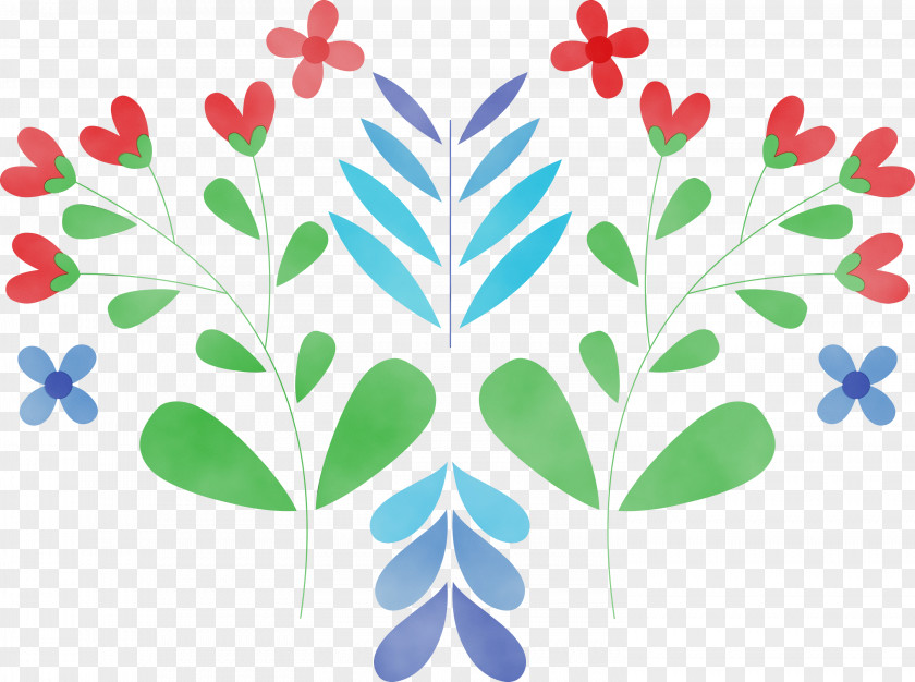 Plant Stem Leaf Petal Pattern Line PNG