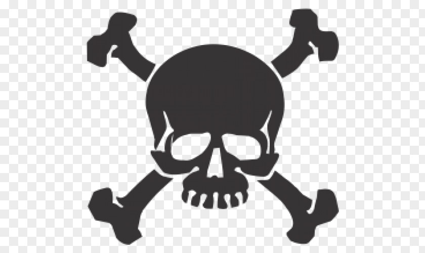 Skull Wall Decal And Crossbones Sticker Bones PNG