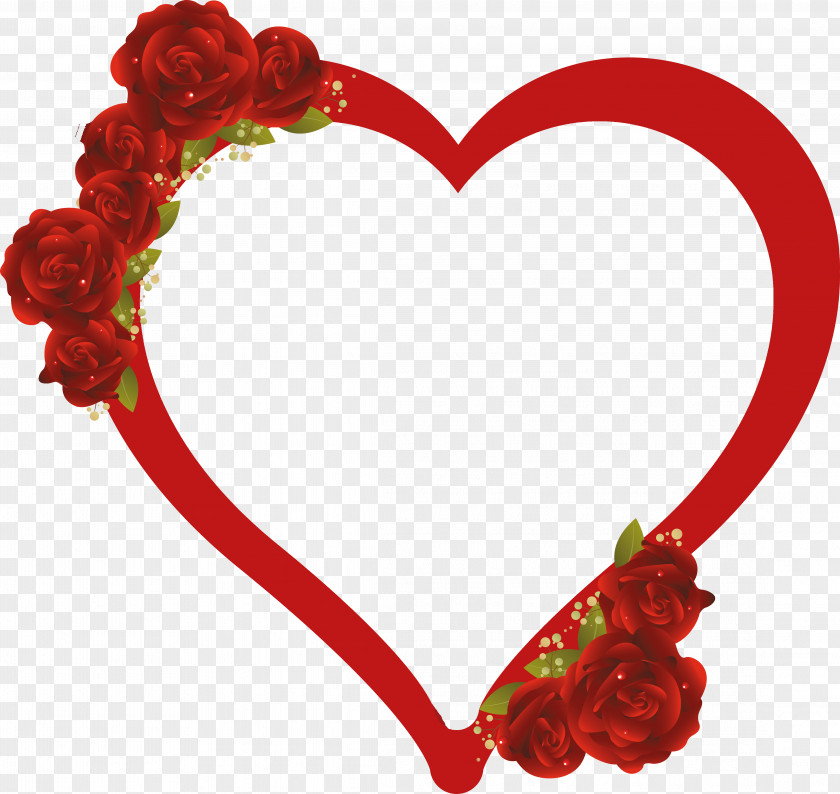 Valentine Rose Heart Drawing Flower Clip Art PNG