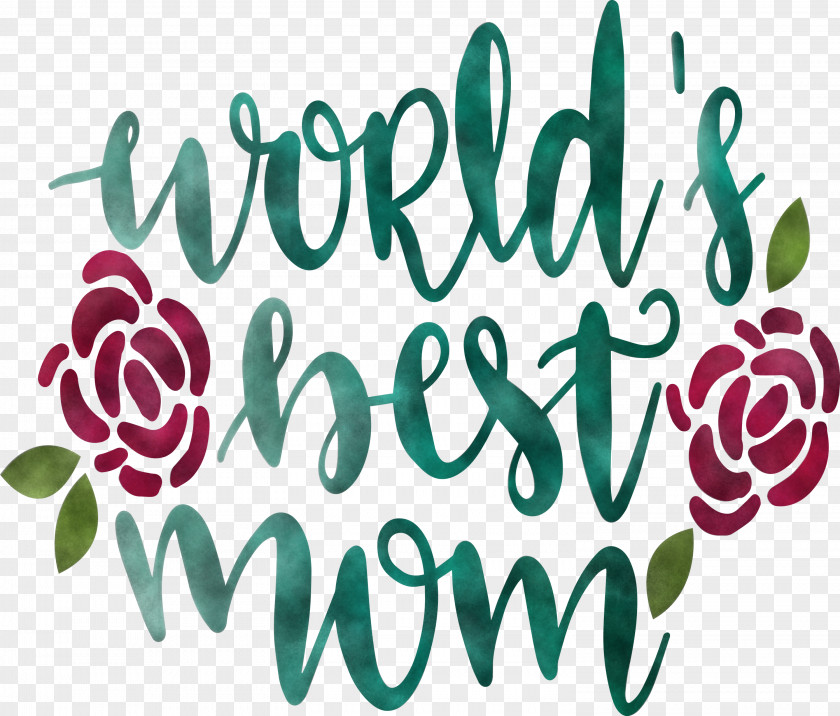 Mothers Day Worlds Best Mom PNG