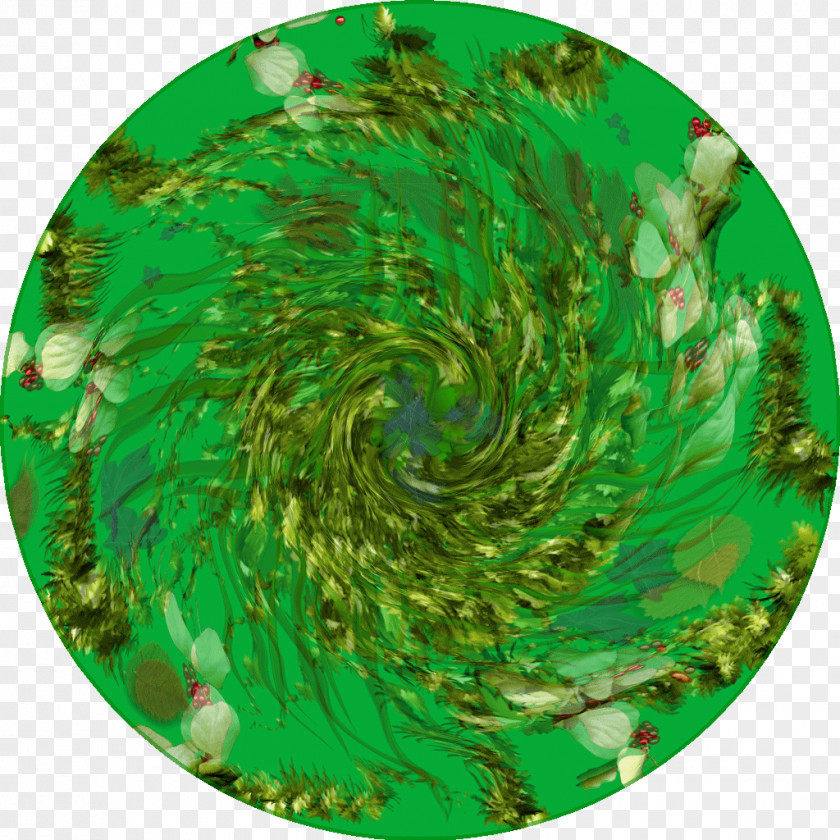 Spell Green Spiral Pattern PNG