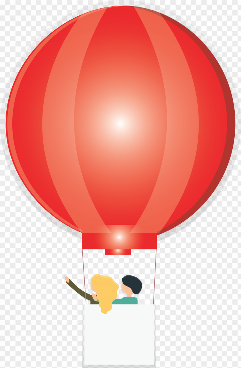 Hot Air Balloon Floating PNG