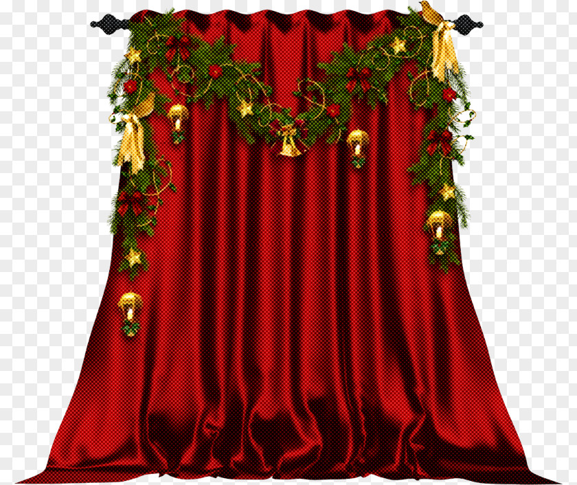 Red Clothing Curtain Textile Dress PNG