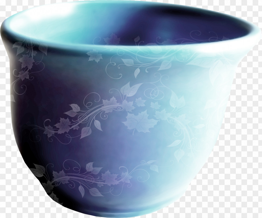 Blue Pattern Mug Cup Glass PNG