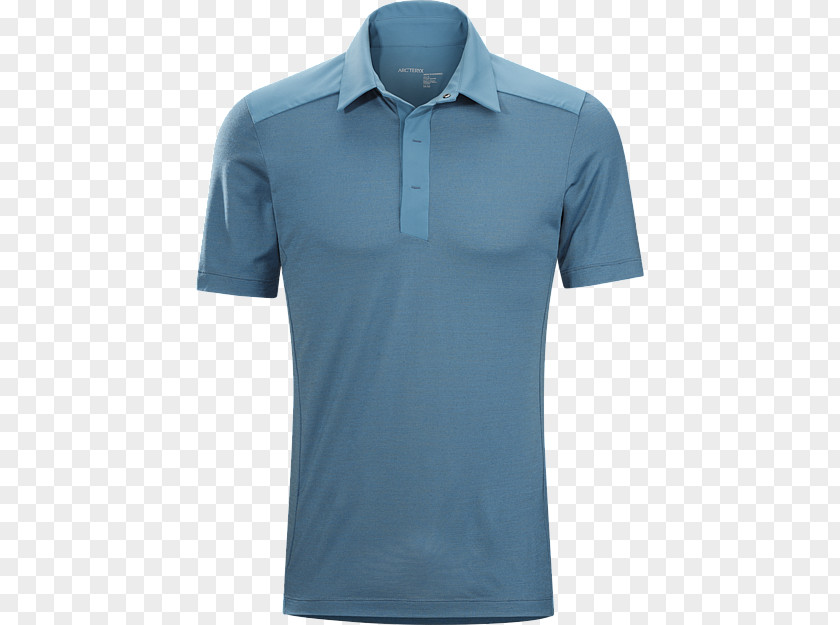 Blue T-shirt Polo Shirt Fashion Sleeve PNG