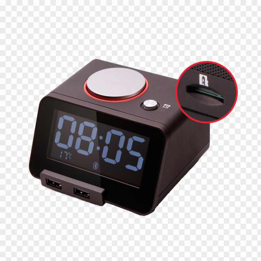 Clock Battery Charger Alarm Clocks Loudspeaker Wireless Speaker PNG