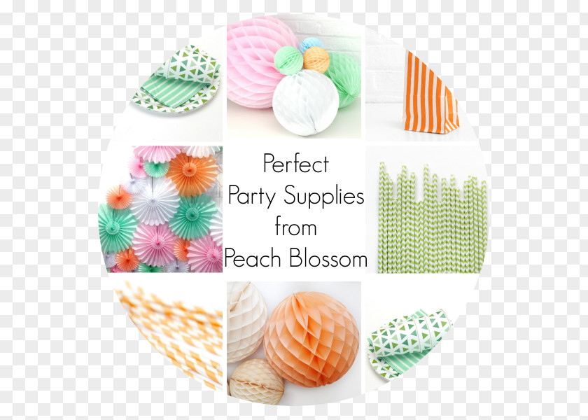 Peach Blossom Tissue Paper Plastic Material Tableware PNG