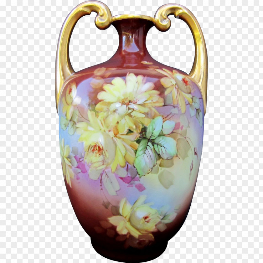 Vase Limoges Porcelain Pottery Jug PNG