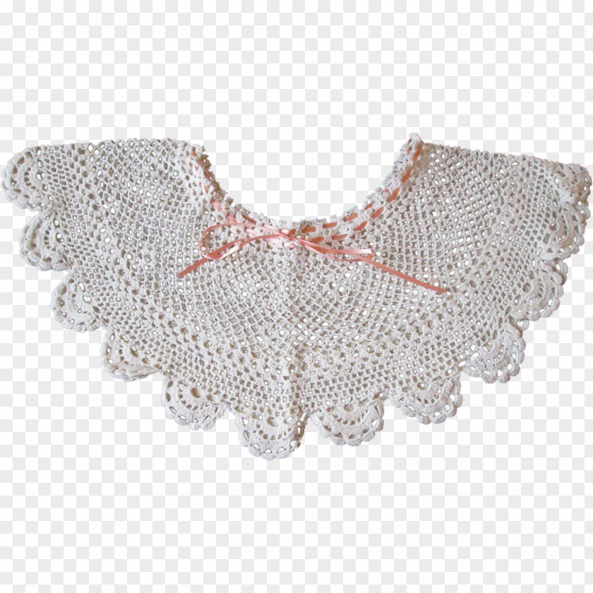 White-collar Women Crocheted Lace Embellishment Collar PNG