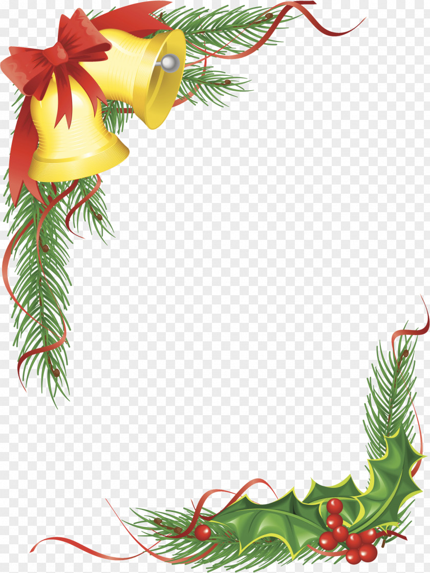 Christmas Bells Border Texture Ornament Santa Claus Bell Tree PNG