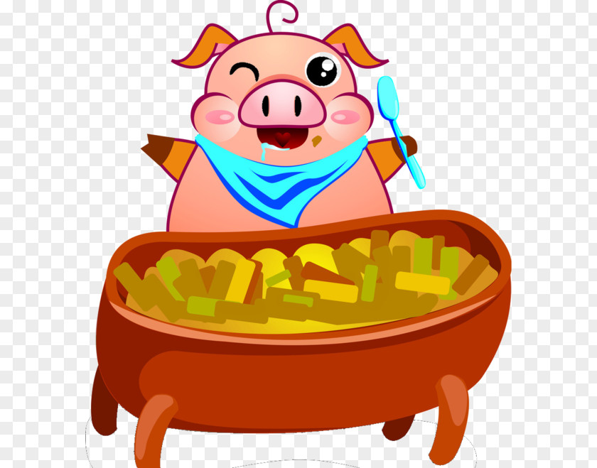Support Cartoon Barbecue Pig Domestic Food Clip Art Chinese Zodiac PNG