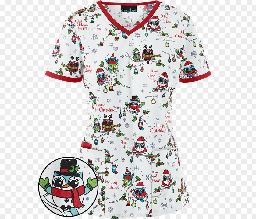 T-shirt Scrubs Christmas Sleeve Blouse PNG