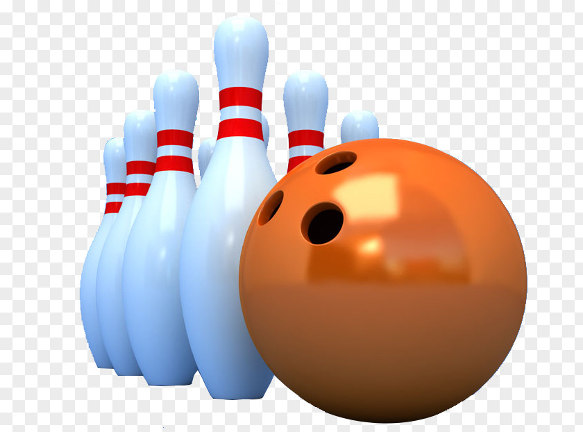 Textured Leisure Bowling Ten-pin Ball Pin PNG