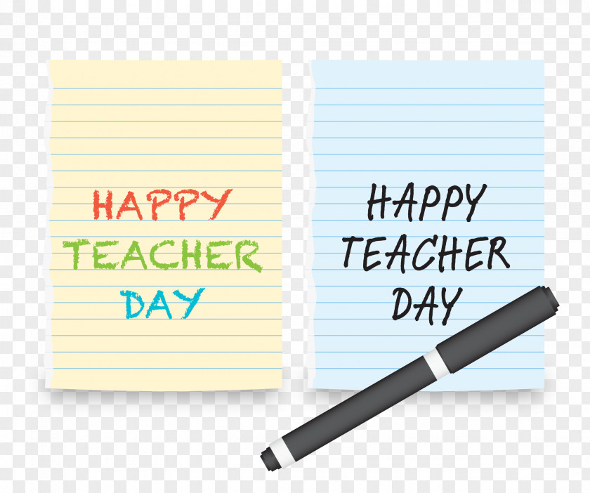 Torn Notebook Page Teachers Day Template PNG