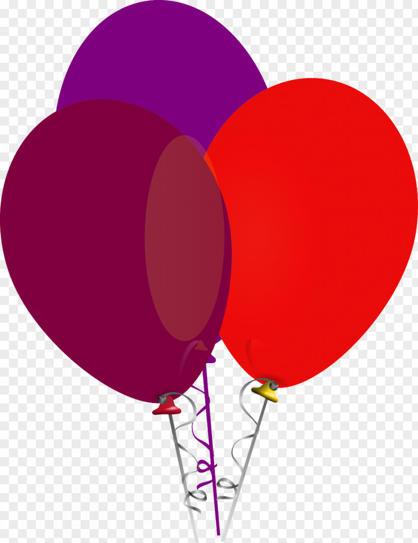 Balloon Red Purple Clip Art PNG