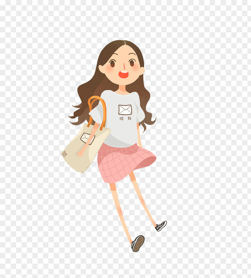 Cartoon Illustration PNG Illustration, Girl clipart PNG