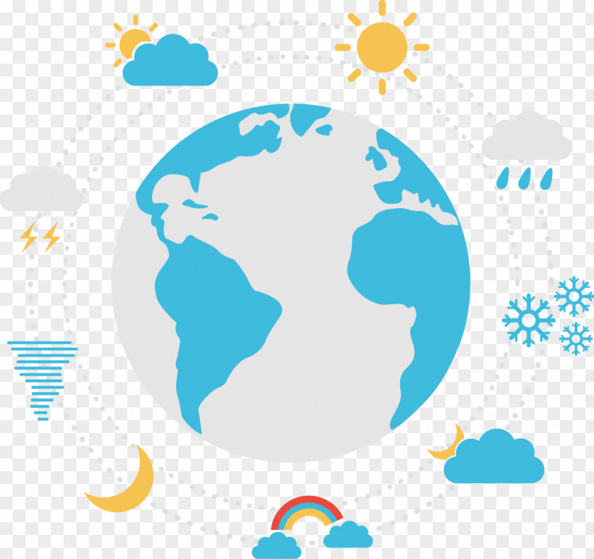 Vector Weather Icons Painted Earth Black And White Clip Art PNG