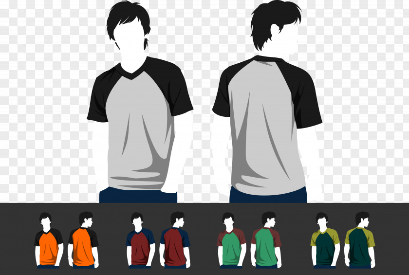 Colorful Short Sleeve Model T-shirt Green PNG