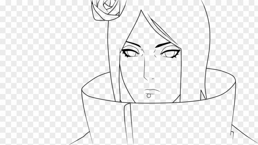 Konan Naruto Eye Drawing Sketch PNG