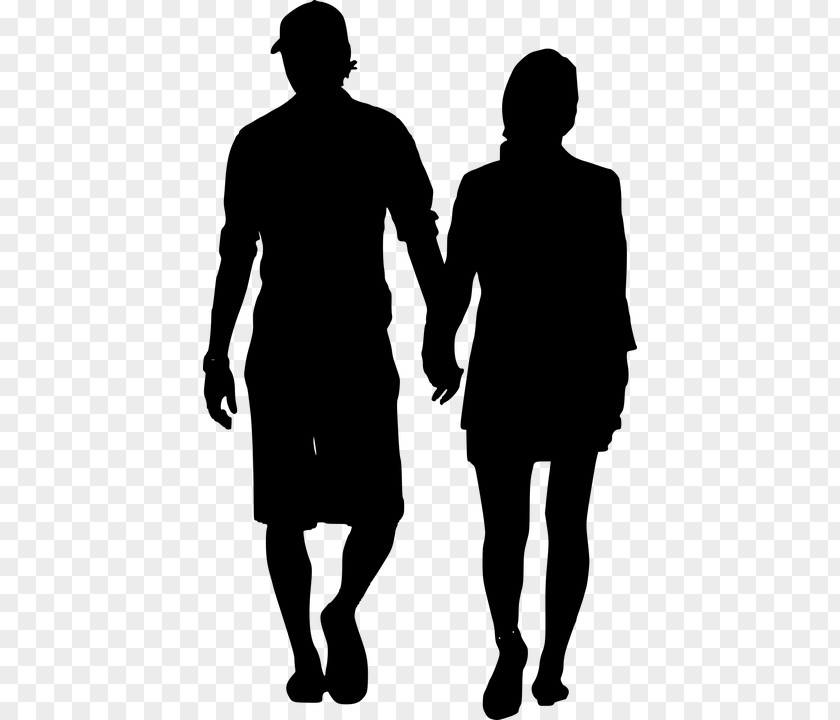 Old People Holding Hands Silhouette Handshake PNG