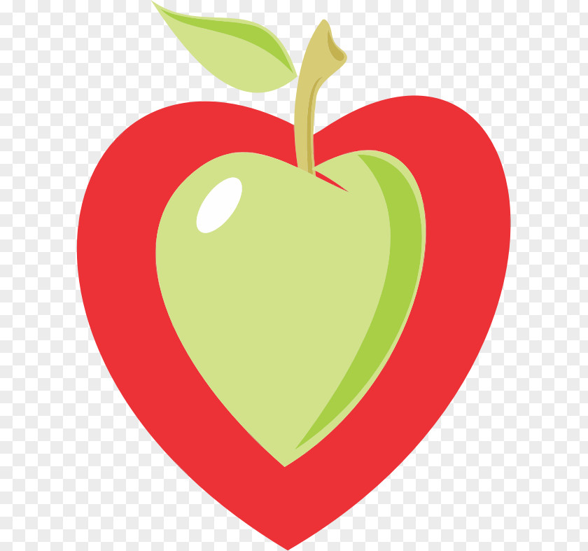 Apple Heart Clip Art PNG