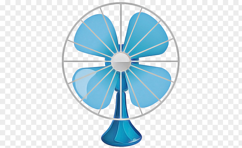 Electric Blue Mechanical Fan Balloon PNG