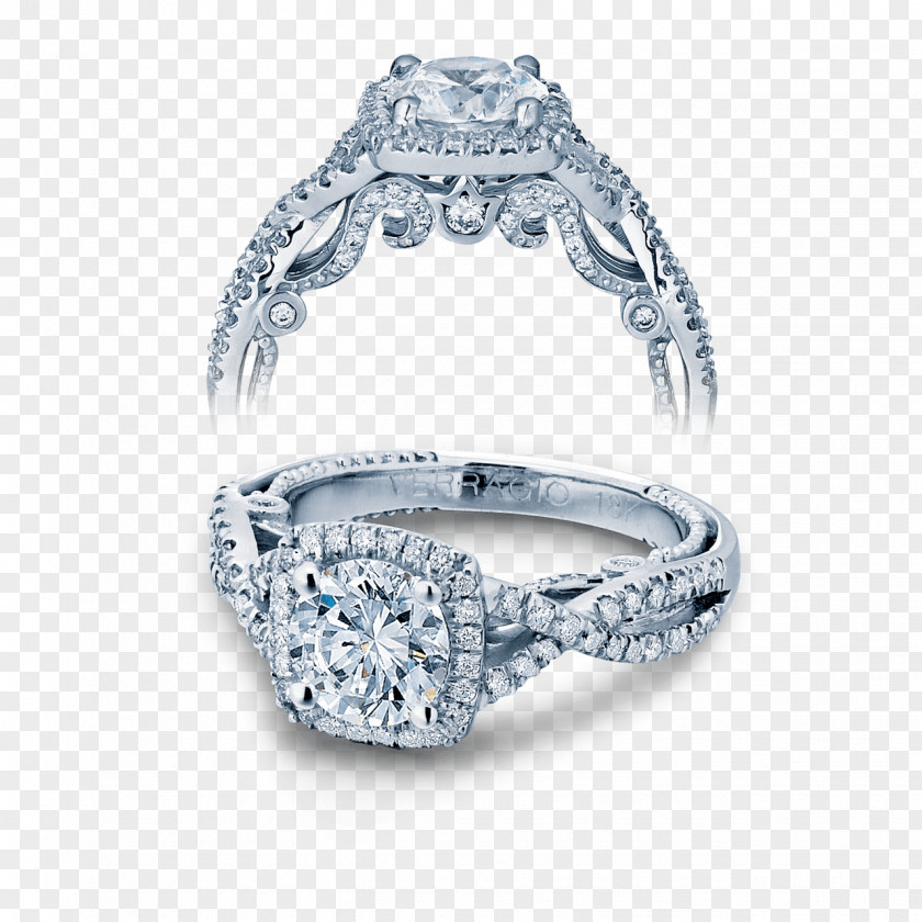 Ring Engagement Diamond Princess Cut PNG