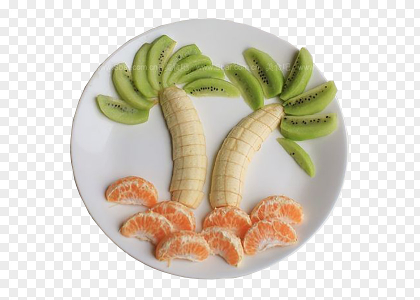 Coconut Tree Fruit Platter Auglis PNG