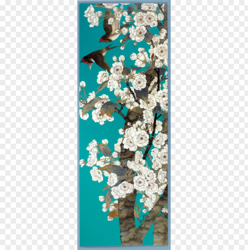 Paper Blue Cherry Blossom Turquoise ST.AU.150 MIN.V.UNC.NR AD PNG