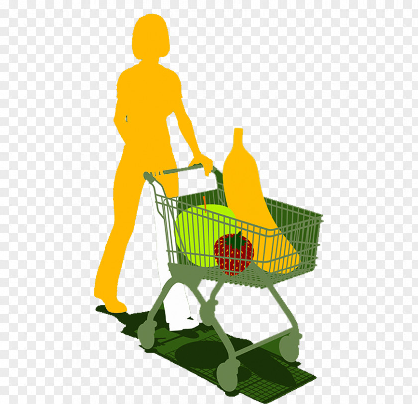 Shopping Silhouette Cart Supermarket PNG