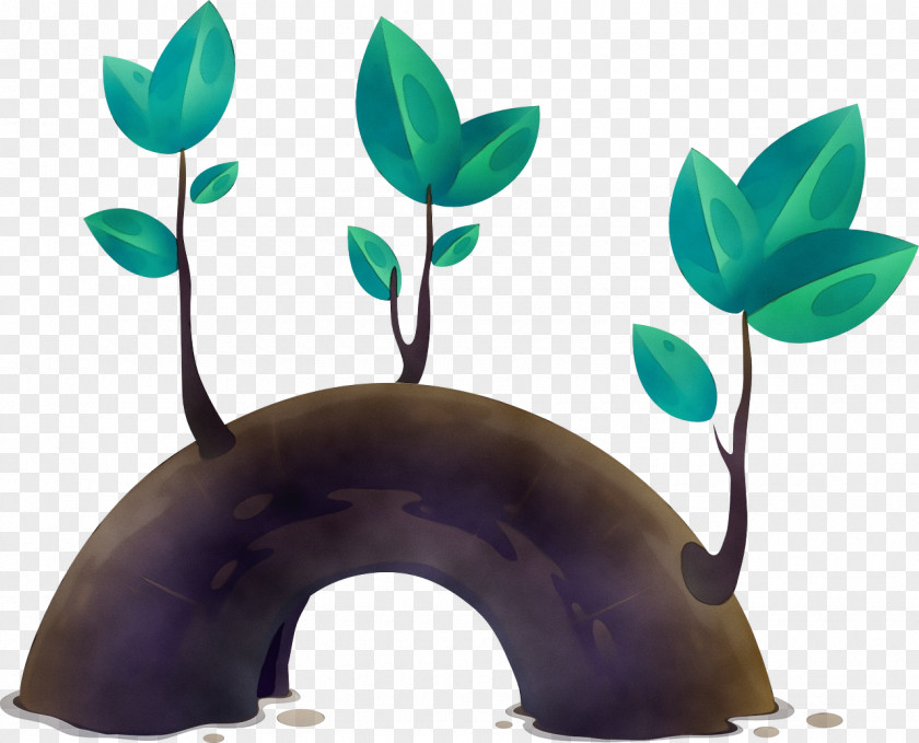 Animal Figure Houseplant Leaf Design PNG